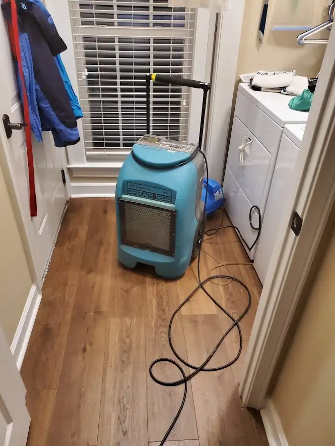 Commercial dehumidifier deployed for Flood Damage Cleanup in Jamestown